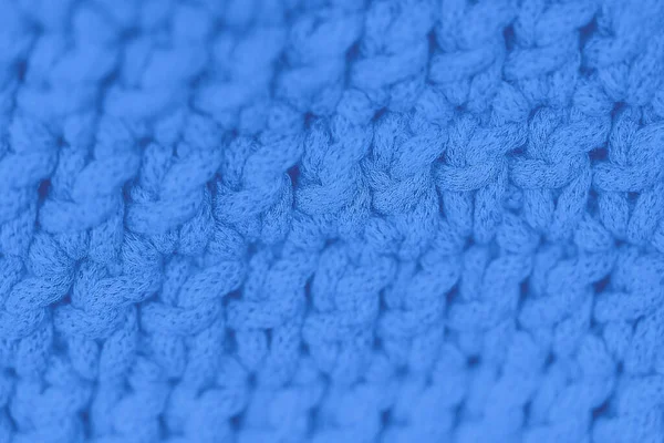 Blue Color Background Full Frame Shot Soft Knitted Fabric Blurred — Stock Photo, Image