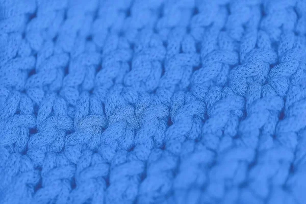 Full Frame Shot Soft Blue Knitted Fabri — Stock Photo, Image