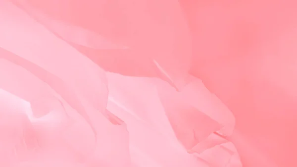 Rosafarbene Korallenfarbe Fliegende Satin Textur Auf Abstrakt Verschwommenem Hintergrund — Stockfoto