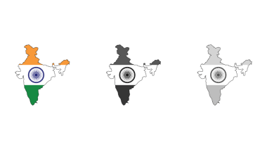 Haritalı Hindistan bayrağı, ulusal bayrak, vektör