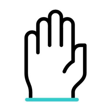 El ile doldurulmuş vektör simgesi dekoru