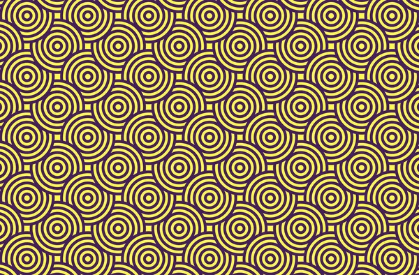 Üst üste binen çok renkli daireler vektör arkaplanı. Kusursuz Japon dalgaları..