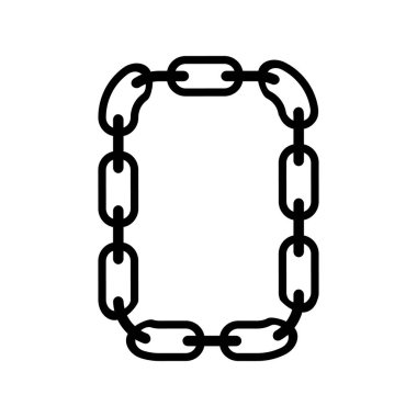 zincir simge vektör çizim.