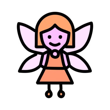 Şirin peri simgesi vektör illüstrasyonu