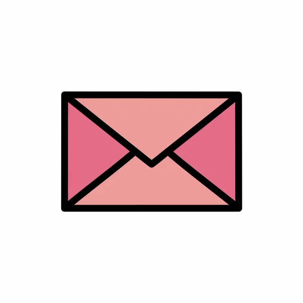 Zarf posta sembolü izole edilmiş ikon vektör illüstrasyonu