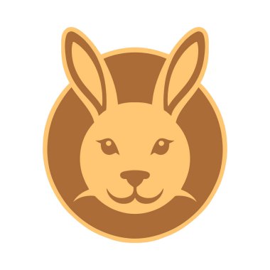 Tavşan simgesi. Hayvan sevimli çizgi film karakteri. Tavşan tavşan vektör çizimi..