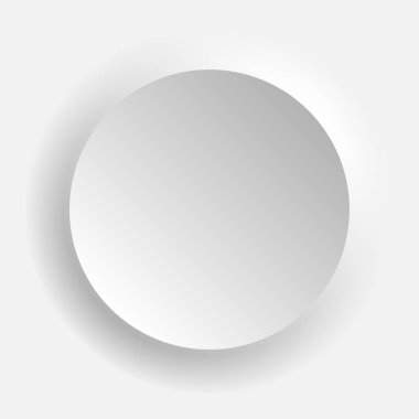 Gri renkli neumorfik daire düğmesi. Asgari biçim UI simge vektör çizimi.