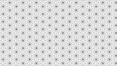 Asanoha kenevir yaprağı deseni gri renkli vektör çizimi