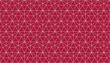 Geometrik üçgen mozaik veya altıgen ızgara çizgileri vektör illüstrasyonuName