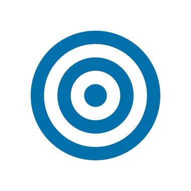 Web ve mobil uygulama tasarımınız için hedef simge vektörü beyaz arkaplanda izole edildi