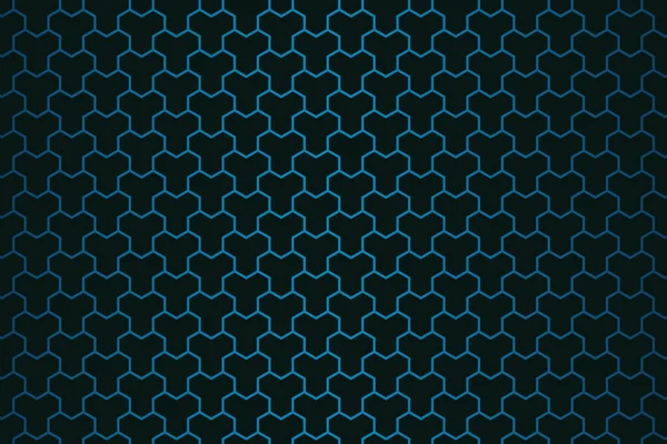 Geometric 3D pattern with blue outline polygons vector background