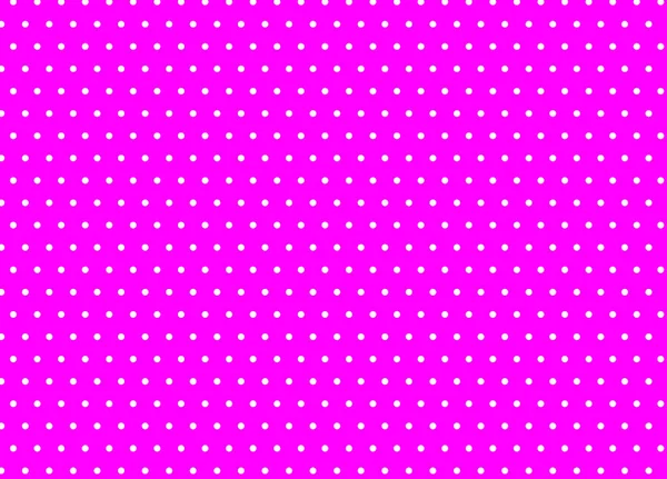 White polka dots on pink background. Seamless dotted pattern vector illustration.