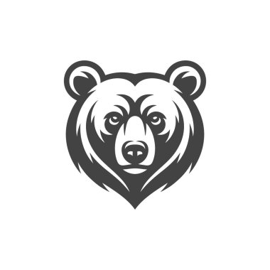 Ayı başı logo şablonu vektörü
