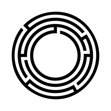 Labyrinth maze circle vector art