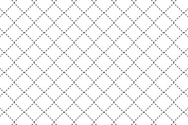 Siyah çizgiler beyaz zemin üzerinde ızgara deseni oluşturmak için kesişiyor. Çapraz çizgi sayfa dokusu vektör çizimi.