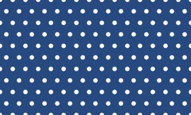 Mavi dikişsiz desen arkaplanındaki klasik beyaz benekler