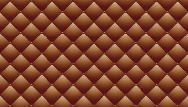 Zarif kahverengi, yorgan kaplı, deriden, pürüzsüz desenli.