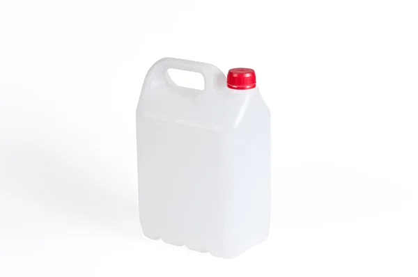 Jerrycan plástico branco — Fotografia de Stock