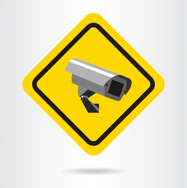 Signo de video vigilancia . — Vector de stock