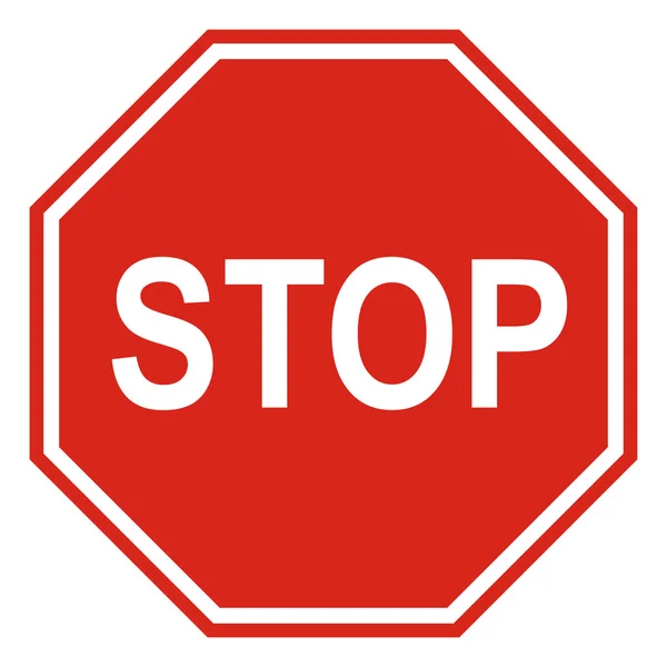 Stopbord. (Verkeer stopbord) — Stockvector