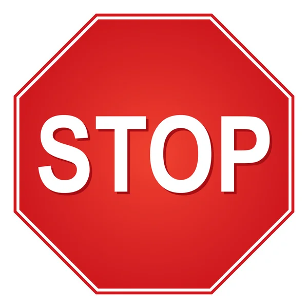 Stoppskylt. (Trafik stoppskylt) — Stock vektor