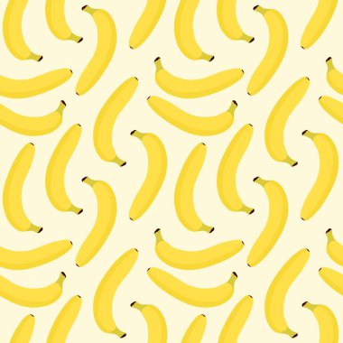 Hafif arka planda kusursuz sarı muz deseni, basit ve modern tasarım yemek, tropikal ve yaz temaları için mükemmel..