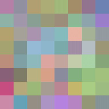 Yumuşak çokrenkli karelere sahip soyut pastel ızgara deseni pürüzsüz bir düzen içinde düzenlenmiş, arka plan, duvar kağıtları ve dekoratif tasarım projeleri için ideal.