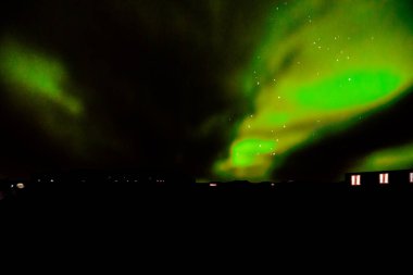 Aurora Borealis, Kuzey Işıkları Olnbogaas, İzlanda 13 Ekim 2025 - N28