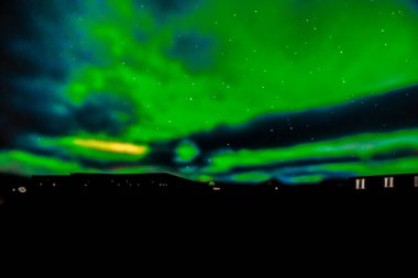 Aurora Borealis, Kuzey Işıkları Olnbogaas, İzlanda 13 Ekim 2025 - N40