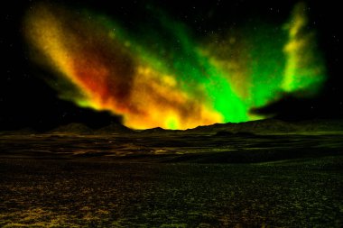 Aurora Borealis, Kuzey Işıkları Skagafjorour Vadisi, İzlanda