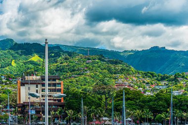 Papeete, Tahiti 'de liman, Fransız Polinezyası. Şubat 04, 2016