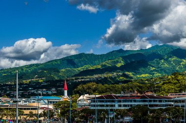 Papeete, Tahiti 'de liman, Fransız Polinezyası. Şubat 04, 2016