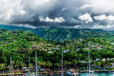 Papeete, Tahiti 'de liman, Fransız Polinezyası. Şubat 04, 2016