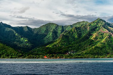 Moorea, Fransız Polinezyası, Şubat 05, 2016: Ada Görünümü