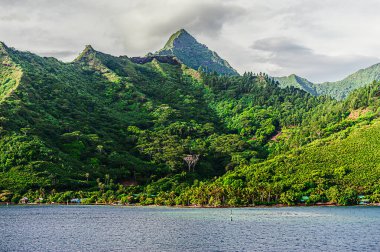 Moorea, Fransız Polinezyası, Şubat 05, 2016: Ada Görünümü