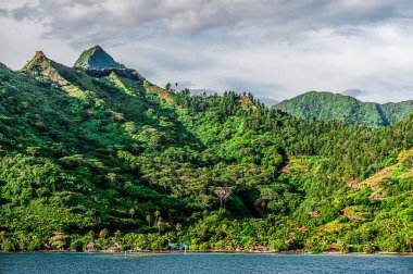 Moorea, Fransız Polinezyası, Şubat 05, 2016: Ada Görünümü