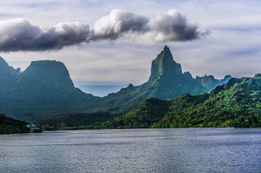 Moorea, Fransız Polinezyası, Şubat 05, 2016: Ada Görünümü