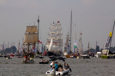 Amsterdam, Hollanda, 19 Ağustos 2015. Bu fotoğraf Amsterdam Sail etkinliği sırasında çekildi. Bu resim sadece editörler için..