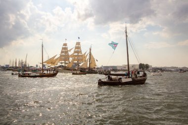 Amsterdam, Hollanda, 19 Ağustos 2015. Bu fotoğraf Amsterdam Sail etkinliği sırasında çekildi. Bu resim sadece editörler için..