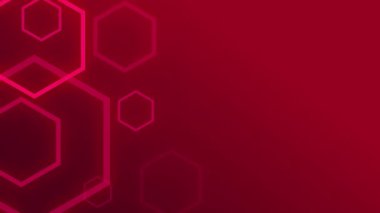 Abstract pattern background 4k with red neon effect. Abstract pattern background with animation hexagon shape movement. Abstract pattern background for wallpaper, backdrop, screen stage