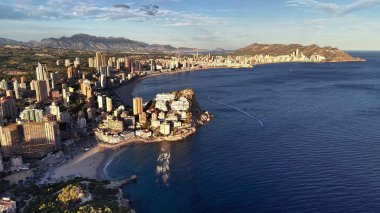 Uçan Altın Saat Tatil Köyü Skyline Şafağı Okyanusta Günbatımı, Rocky Point 'te Yükseliş Otelleri,