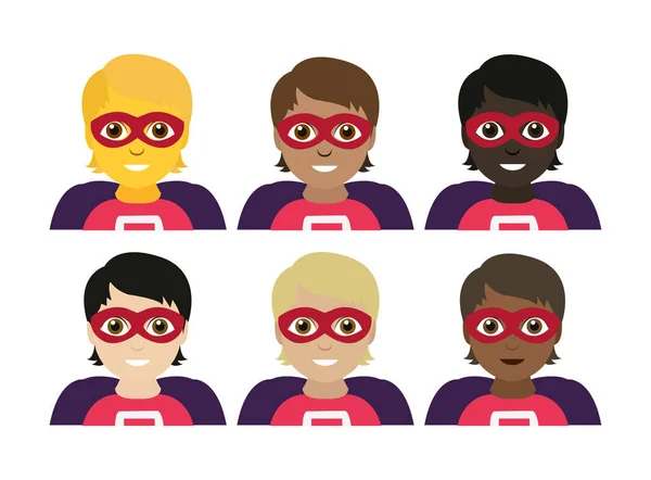 İkili olmayan süper kahraman maskeli kahraman emoji sembolü simge simgesi ikon vektör çizimi izole edildi.