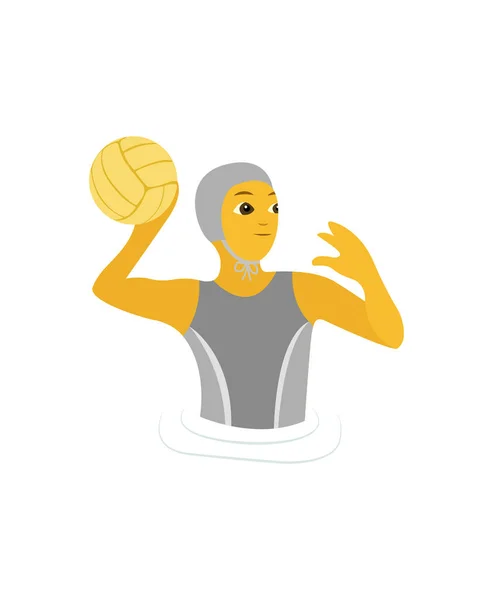İkili olmayan sembol sembolü ikon vektör illüstrasyonunu oynayan su topu sporcusu spor atleti sporcusu.