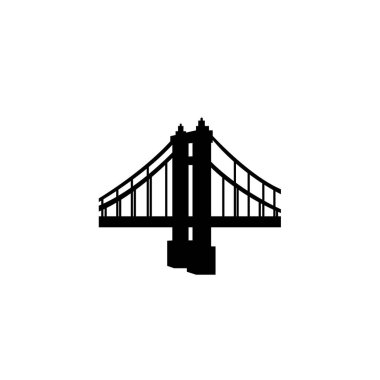 Kırmızı köprü San Francisco emoji sembolü simge vektör çizimi izole edildi