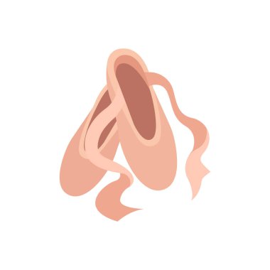 Bale ayakkabıları tek noktalı dans ayakkabısı pembe emoji sembolü sembol ikon vektör çizimi izole düz