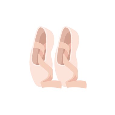 Bale ayakkabıları tek noktalı dans ayakkabısı pembe emoji sembolü sembol ikon vektör çizimi izole düz