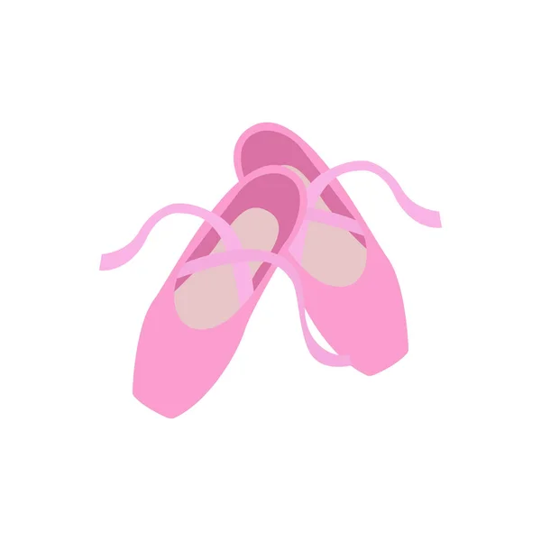 Bale ayakkabıları tek noktalı dans ayakkabısı pembe emoji sembolü sembol ikon vektör çizimi izole düz