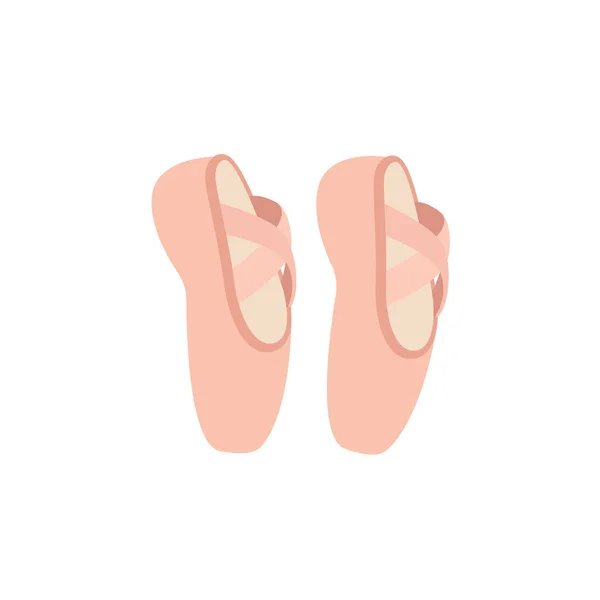 Bale ayakkabıları tek noktalı dans ayakkabısı pembe emoji sembolü sembol ikon vektör çizimi izole düz