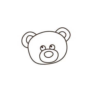 Oyuncak oyuncak hediye sevimli yumuşak pelüş emoji sembolü simge vektör çizimi izole edilmiş düz