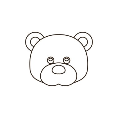 Oyuncak oyuncak hediye sevimli yumuşak pelüş emoji sembolü simge vektör çizimi izole edilmiş düz